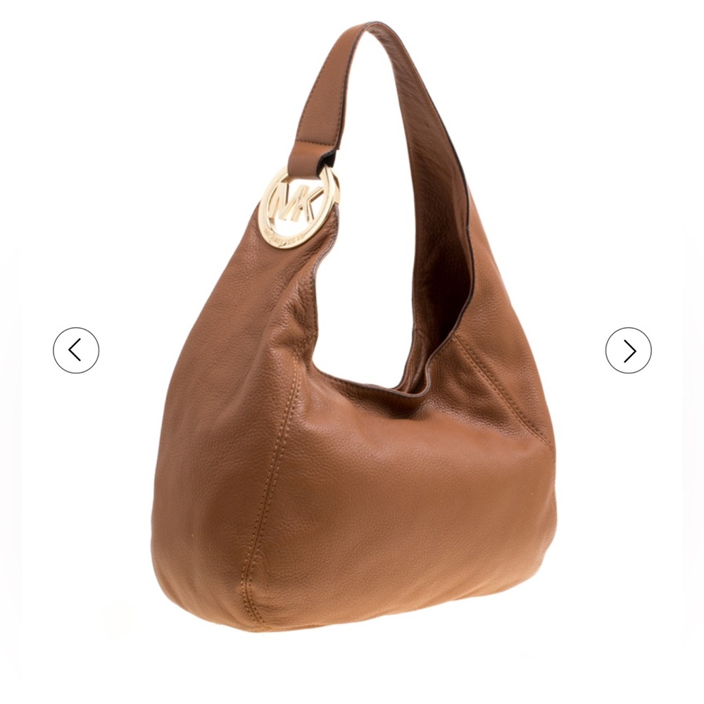 Michael Kors Brown Leather Fulton Hobo